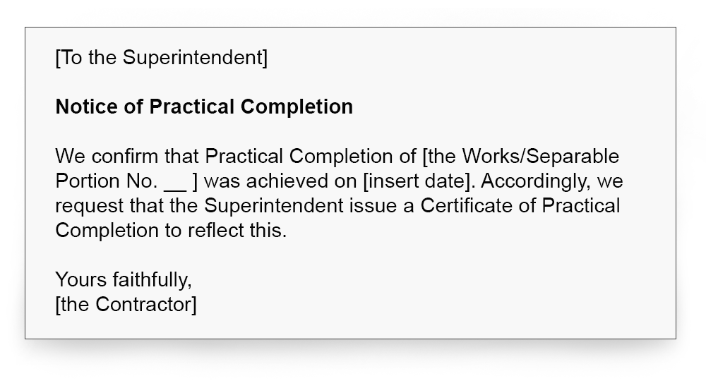 Practical Completion Certificate Template Jct